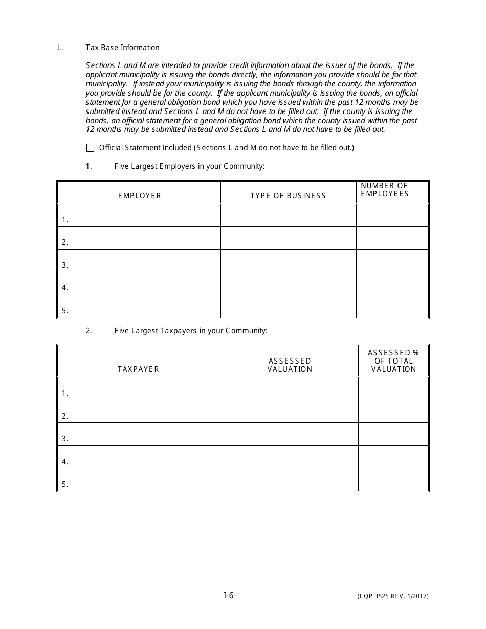 Form EQP3525 Drinking Water Revolving Fund Application for Financial Assistance for Municipal Applicants - Michigan, Page 7