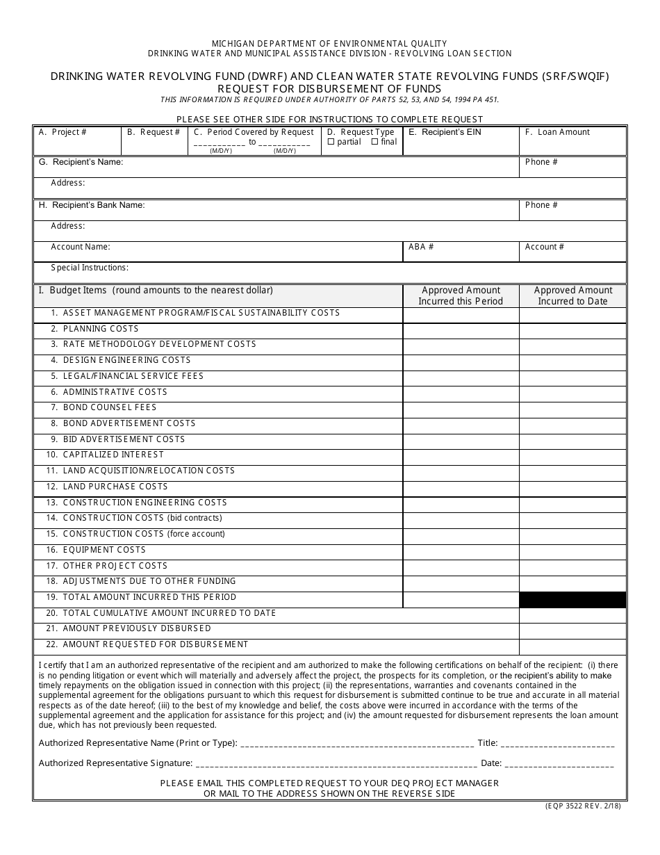 Form EQP3522 - Fill Out, Sign Online and Download Printable PDF ...