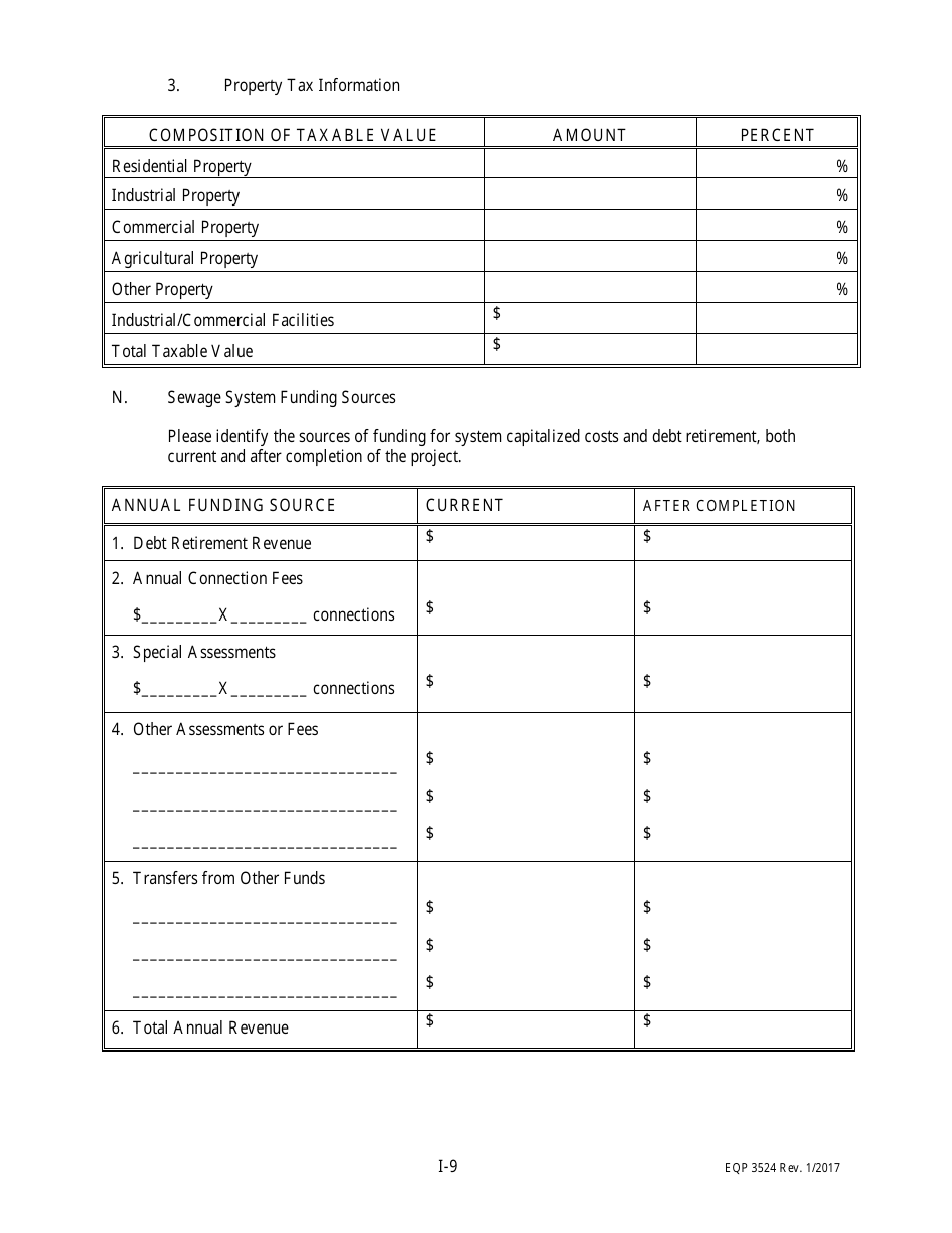Form EQP3524 Clean Water Revolving Funds Application for Financial Assistance - Michigan, Page 10