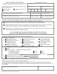 Document preview: Form DHS-390 Adult Services Application - Michigan