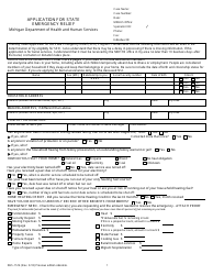 Form DHS-1514 Application for State Emergency Relief - Michigan