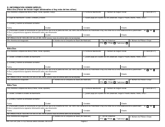 Formulario DHS-1201-SP Solicitud Para Servicios De Sostenimiento De Ninos (IV-D)/Recomendacion - Michigan (Spanish), Page 2
