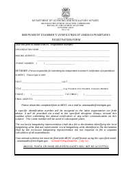 Document preview: Independent Examiner's Verification of Union Expenditures Registration Form - Michigan