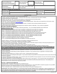Form BFS-980 Application for Private College, University or School Safety Inspection - Michigan, Page 2