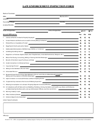 Document preview: Law Enforcement Inspection Form - Michigan