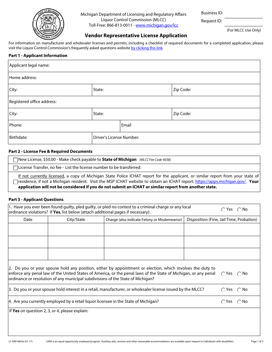 Form LCMW0843A Fill Out, Sign Online and Download Fillable PDF