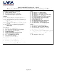 Mmfl Application Document Checklists - Michigan, Page 2