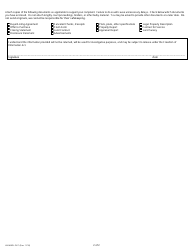 Form LARA/BPL-OCC Statement of Complaint - Michigan, Page 2