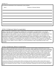 Form CSCL/CD-501 Articles of Incorporation for Use by Domestic Profit Professional Service Corporations - Michigan, Page 2