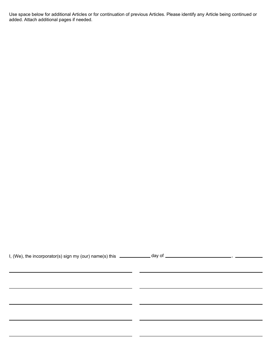 Form CSCL / CD-500 Articles of Incorporation for Use by Domestic Profit Corporations - Michigan, Page 3