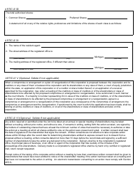 Form CSCL/CD-510 Restated Articles of Incorporation for Use by Domestic Profit Corporations - Michigan, Page 2