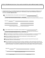Form CSCL/CD-510C Restated Articles of Incorporation - Michigan, Page 3