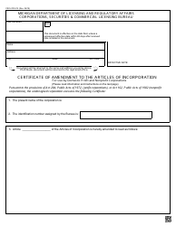 Document preview: Form CSCL/CD-515 Certificate of Amendment to the Articles of Incorporation - Michigan