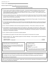 Form CSCL/CD-518 Certificate of Correction for Use by Corporations and Limited Liability Companies - Michigan, Page 2