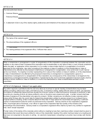 Form CSCL/CD-510D Restated Articles of Incorporation for Use by Domestic Profit Corporations - Michigan, Page 2