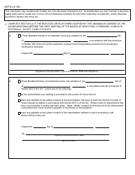 Form CSCL/CD-510D Restated Articles of Incorporation for Use by Domestic Profit Corporations - Michigan, Page 3