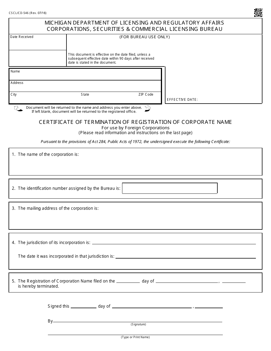 Form CSCL/CD 546 Fill Out Sign Online and Download Fillable PDF