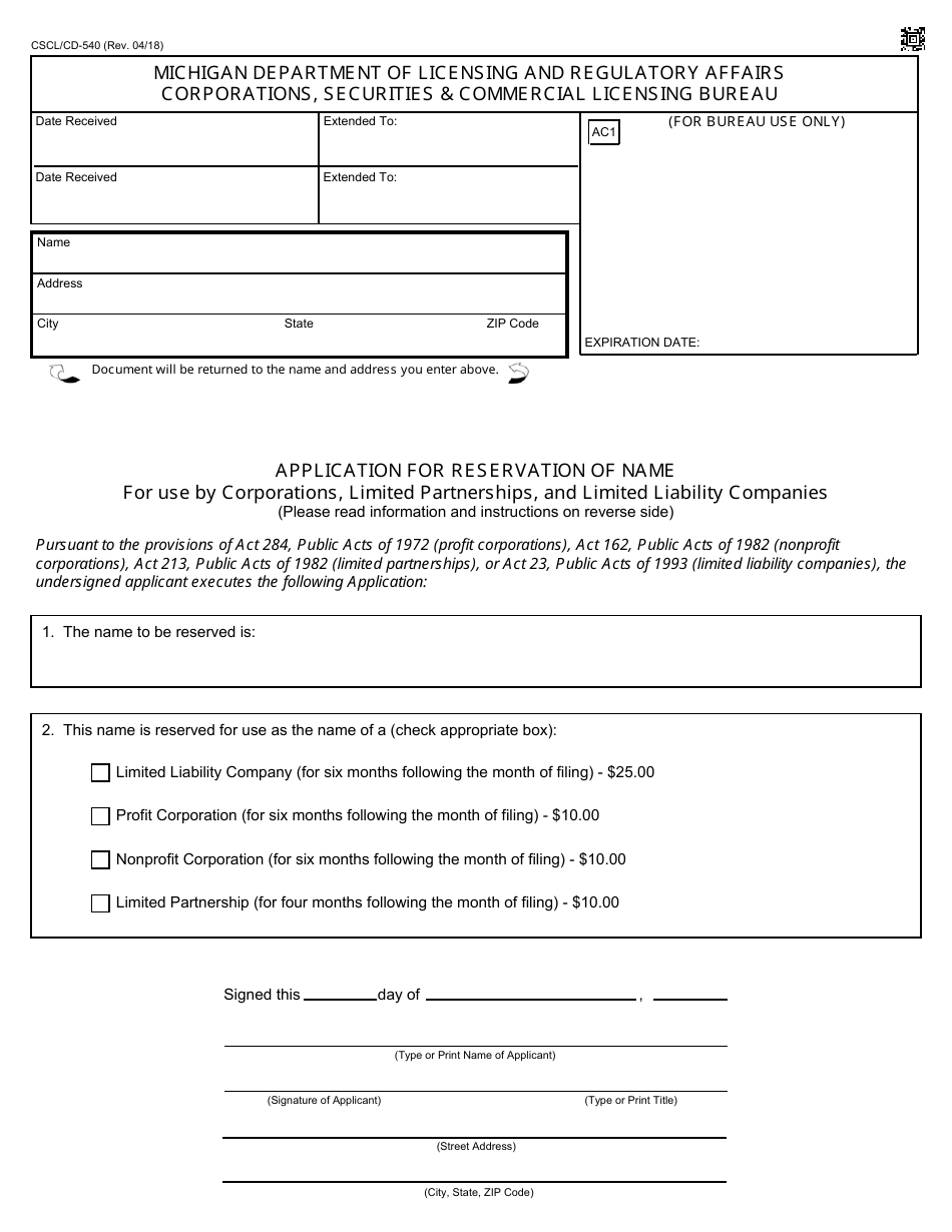 Form CSCL/CD-540 - Fill Out, Sign Online and Download Fillable PDF ...