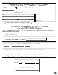 Document preview: Form CSCL/CD-552 Certificate of Abandonment of Merger/Share Exchange for Use by Domestic Corporations - Michigan
