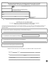 Document preview: Form CSCL/CD-541 Certificate of Assumed Name for Use by Corporations, Limited Partnerships and Limited Liability Companies - Michigan