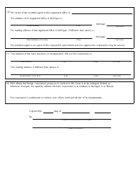 Form CSCL/CD-565 &quot;Amended Application for Certificate of Authority to Conduct Affairs in Michigan for Use by Foreign Nonprofit Corporations&quot; - Michigan, Page 2