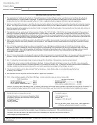 Form CSCL/CD-560 Application for Certificate of Authority to Transact Business or Conduct Affairs in Michigan for Use by Foreign Corporations - Michigan, Page 3