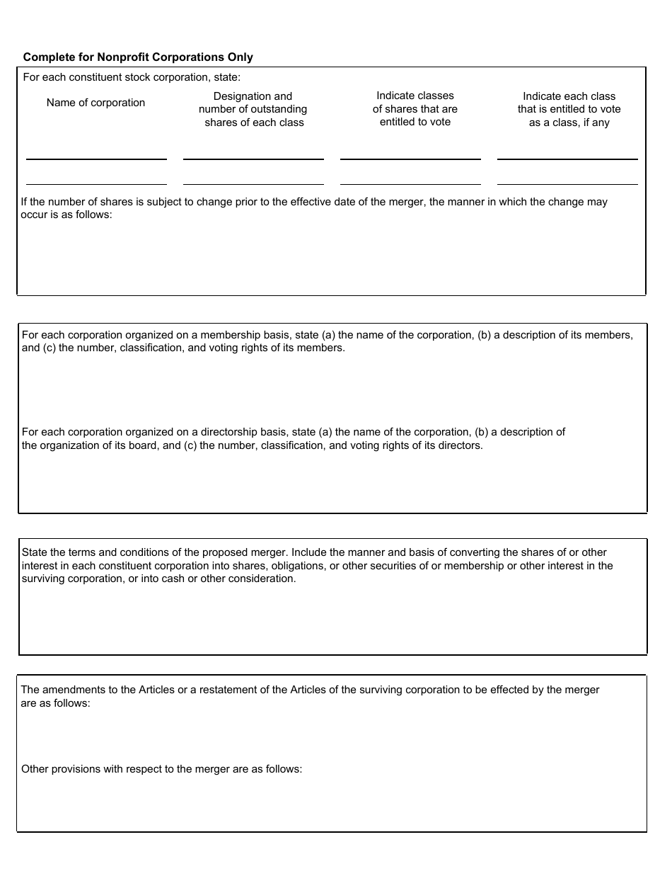 Form CSCL / CD-550M Certificate of Merger - Cross Entity Merger for Use by Corporations, Limited Liability Companies, and Limited Partnerships - Michigan, Page 4