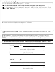 Form CSCL/CD-550M Certificate of Merger - Cross Entity Merger for Use by Corporations, Limited Liability Companies, and Limited Partnerships - Michigan, Page 6