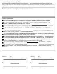 Form CSCL/CD-550M Certificate of Merger - Cross Entity Merger for Use by Corporations, Limited Liability Companies, and Limited Partnerships - Michigan, Page 7