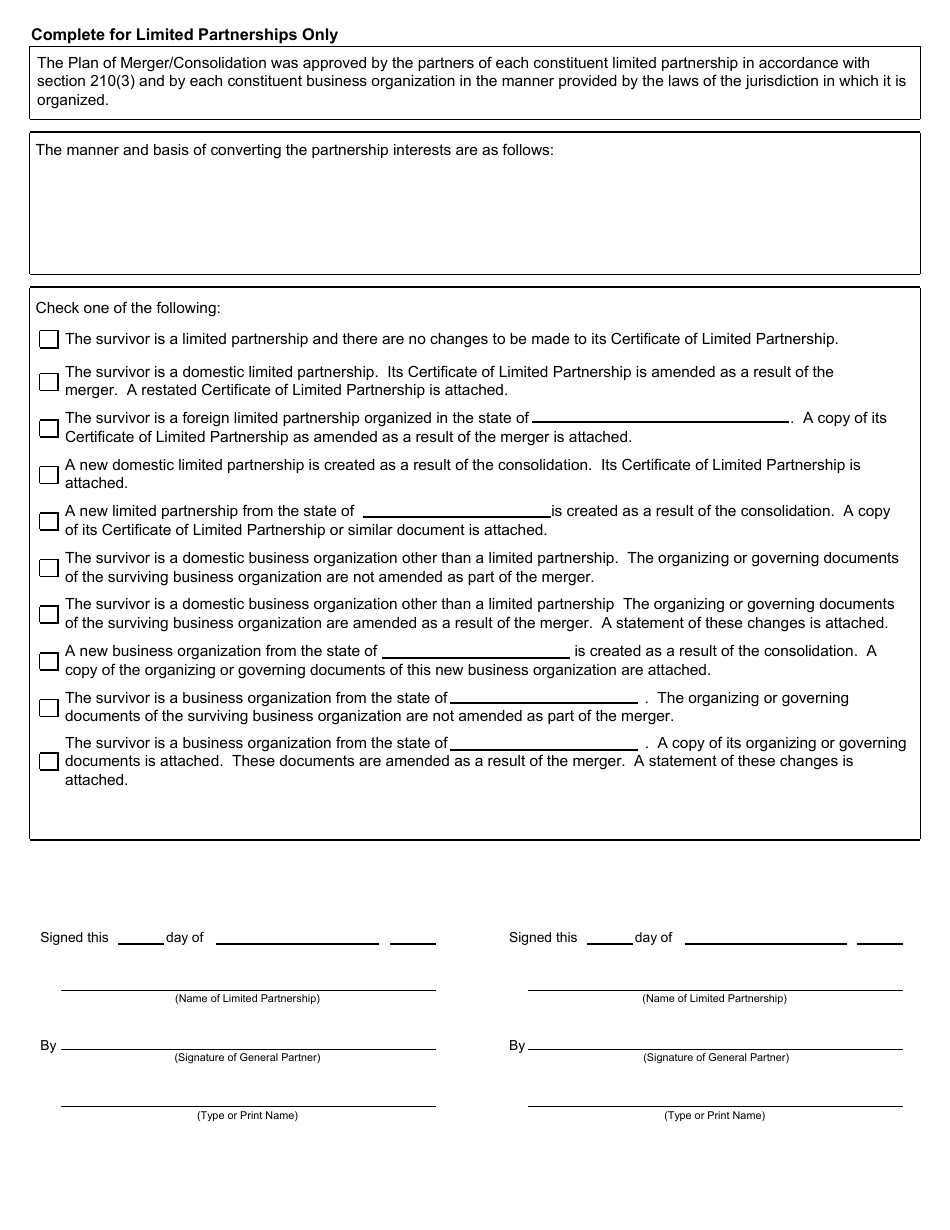 Form CSCL / CD-550M Certificate of Merger - Cross Entity Merger for Use by Corporations, Limited Liability Companies, and Limited Partnerships - Michigan, Page 7