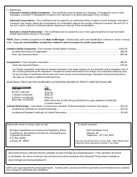 Form CSCL/CD-550M Certificate of Merger - Cross Entity Merger for Use by Corporations, Limited Liability Companies, and Limited Partnerships - Michigan, Page 9