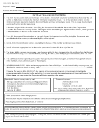 Form CSCL/CD-731 Certificate of Dissolution for Use by Limited Liability Companies - Michigan, Page 2
