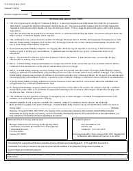 Form CSCL/CD-750 Certificate of Merger for Use by Limited Liability Companies - Michigan, Page 3
