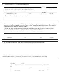 Form CSCL/CD-760 Application for Certificate of Authority to Transact Business in Michigan for Use by Foreign Limited Liability Companies - Michigan, Page 2