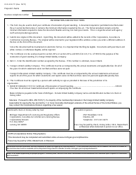 Form CSCL/CD-771 Certificate of Restoration of Good Standing for Use by Foreign Limited Liability Companies - Michigan, Page 2