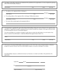 Form CSCL/CD-762 Certificate Amending Application for Certificate Ofauthority to Transact Business in Michigan for Use by Foreign Limited Liability Companies - Michigan, Page 2