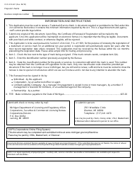 Form CSCL/CD-601 Renewal Application for Trademark/Service Mark - Michigan, Page 2