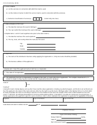 Form CSCL/CD-600 Application for Registration of Trademark/Service Mark - Michigan, Page 2