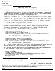 Form CSCL/CD-600 Application for Registration of Trademark/Service Mark - Michigan, Page 3