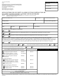 Document preview: Form CSCL/LSA-010 Application for Security Alarm System Contractor or Security Guard Agency License or Relicensure - Michigan