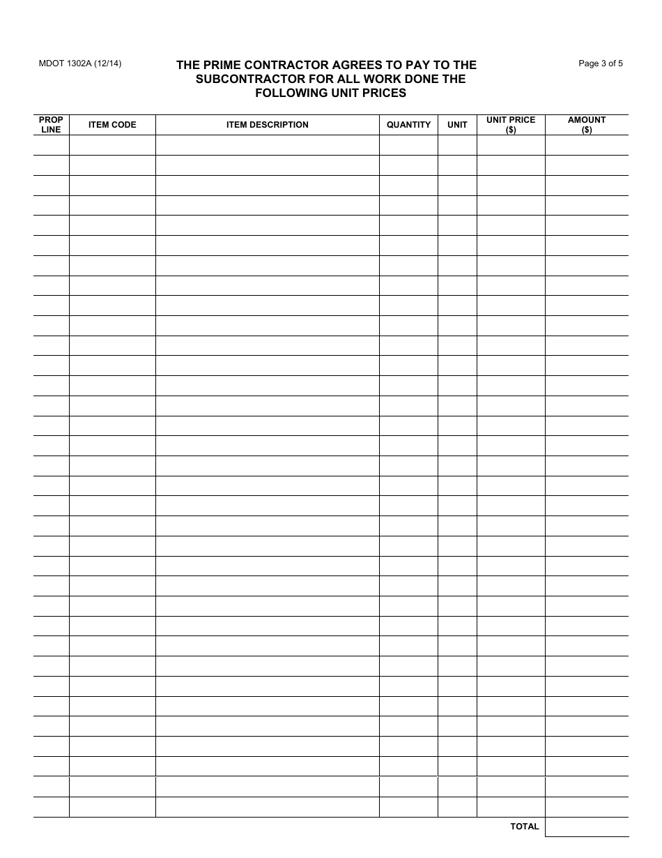 Form 1302a - Fill Out, Sign Online And Download Fillable Pdf, Michigan 