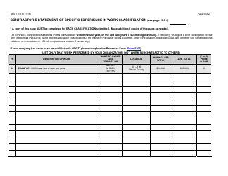 Form 1313 Confidential Construction Prequalification Application - Michigan, Page 5