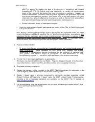 Form 5400 Public Involvement Survey - Michigan, Page 2