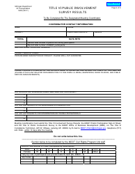 Form 5400 Public Involvement Survey - Michigan, Page 4