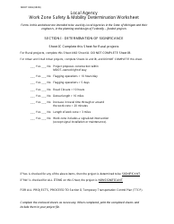 Form MDOT0369 Work Zone Safety &amp; Mobility Determination Worksheet - Michigan, Page 4