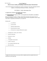 Form MDOT0369 Work Zone Safety &amp; Mobility Determination Worksheet - Michigan, Page 7