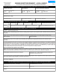 Form DE26-LA Design Exception Request - Local Agency - Michigan