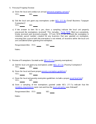 Audit of Minimum Assessing Requirements Review Sheet - Michigan, Page 3