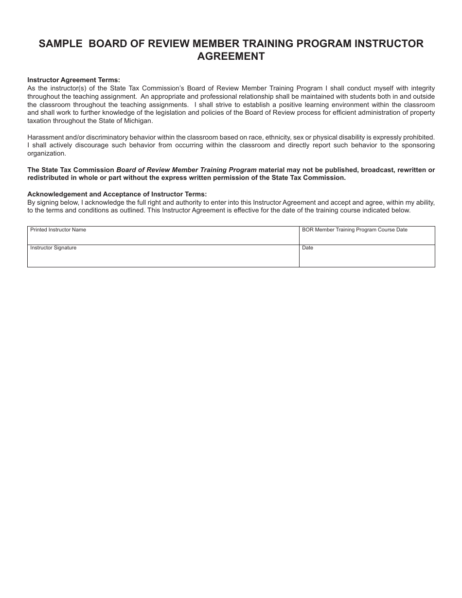 Form 5511 Application to Request Board of Review Member Training Program Material - Michigan, Page 2