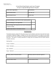 Form 5108 Annual Computed Millage Waiver Request - School Bond Qualification and Loan Program - Michigan, Page 3